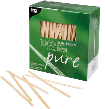 SPATULES EN BOIS, 14 CM, PAQUET DE 1000 PIÈCES 