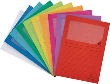 EXACOMPTA L-MAP FOREVER, POUR FT A4, PAQUET DE 100 PIÈCES, COULEURS ASSORTIES 