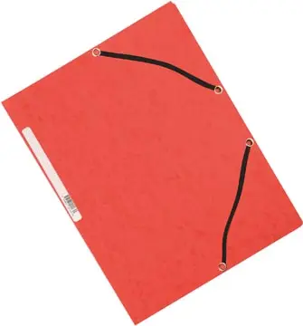 Q-CONNECT FARDE À RABATS, A4, 3 RABATS ET ÉLASTIQUES, CARTON, ROUGE 