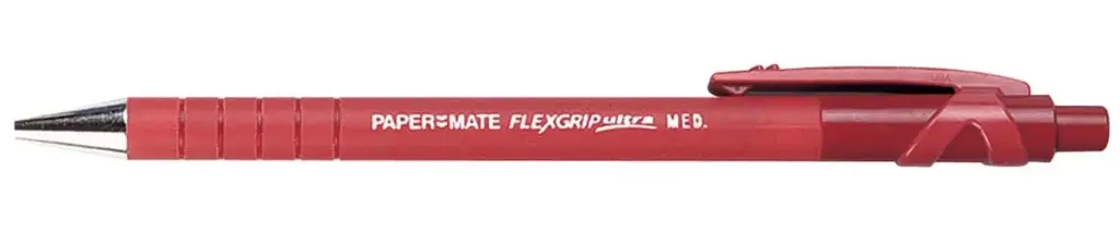 PAPER MATE STYLO BILLE FLEXGRIP ULTRA RT, MOYENNE, ROUGE 