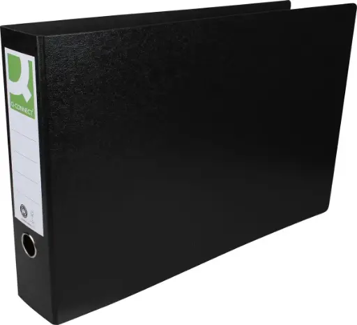 [KF12049] Q-CONNECT CLASSEUR, POUR FT A3, EN CARTON, PAYSAGE, DOS DE 8 CM, NOIR 