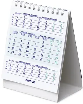 [852902] BREPOLS CALENDRIER BUREAU, PORTRAIT, 2026