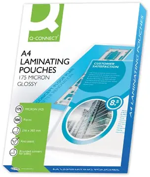 [KF11342] Q-CONNECT pochettes de plastification A4 2x 175 microns 100 pièces