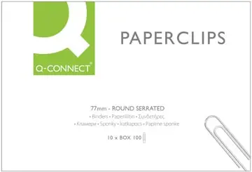 [KF01320] Q-CONNECT attache-tout, 77 mm, boîte de 100 pièces