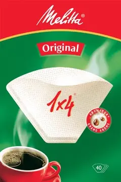 [57060] Melitta filtre à café 1 x 4, paquet de 40 pièces