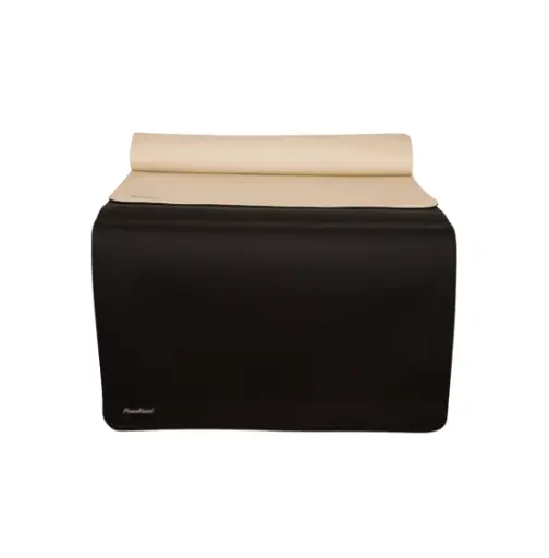 [KA06] Chemin de table double face en similicuir | Lavable | 45 x 120 cm - Couleur : Classique-N11_Nuit-N13_Crème