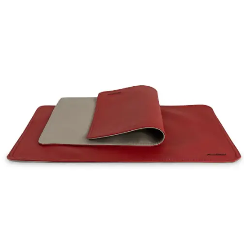 [KA17] Set de table double face en similicuir | Lavable| 30 x 45 cm - Classique-N09_Rubis-N21_Argile