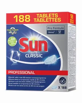 [1100935] Sun Classic tablettes pour lave-vaisselle, boîte de 188 pièces