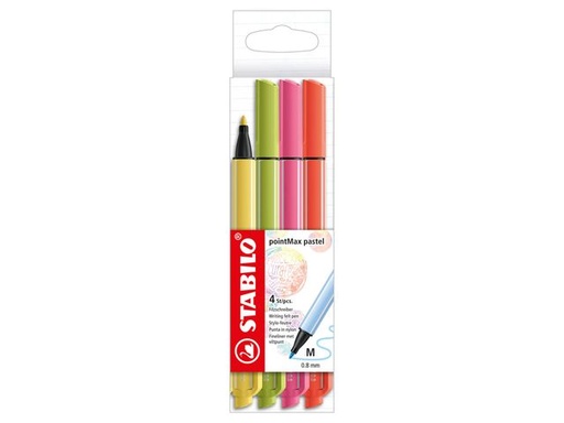 [SO1053101] Feutre STABILO pointMax Medium assorti étui 4 pièces 488/4

