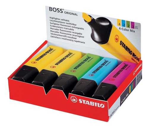 [SO70/10-1] STABILO BOSS ORIGINAL surligneur, boîte de 10 pièces en couleurs assorties 70/10
