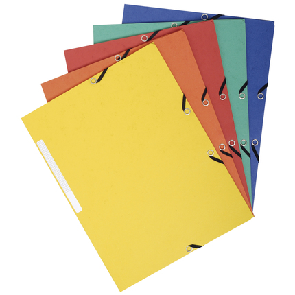 [ER55470E] Chemise à élastiques 3 rabats carte marbrée recyclée 355g/m2 - A4 - Couleurs assorties 10 pcs
