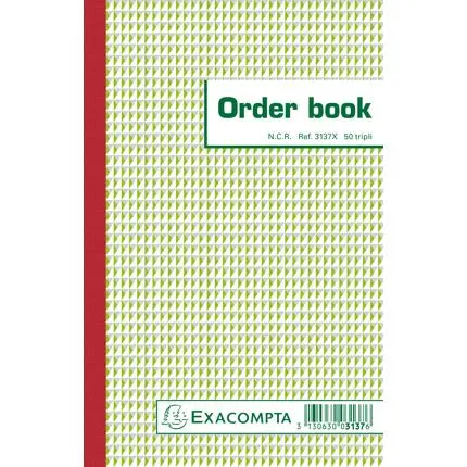 [3137X] Orderbook ligné 21x13,5cm 50 feuillets triple autocopiant