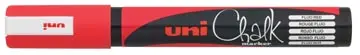 [PWE5MFR] Uni-ball Marqueur craie rouge, pointe ronde de 1,8 - 2,5 mm.