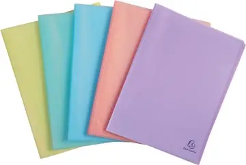 [88470E] Exacompta protège-documents Chromaline, 40 pochettes, couleurs pastel assorties