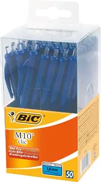 [8753991] Bic stylo bille M10 Clic, boîte de 50 stuks, bleu
