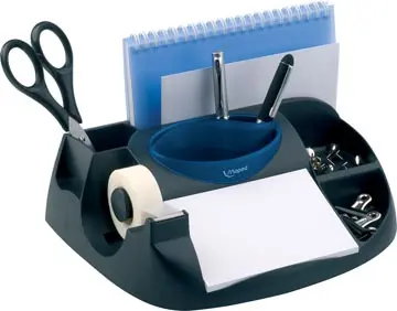 [575100] Maped organisateur de bureau Maxi Office Essentials, 4 compartiments, noir/bleu Vendu vide 