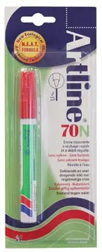 [0670102] Artline Marqueur permanent 70N rouge, sous blister