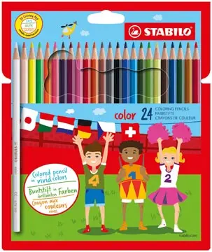 [1924-3] STABILO Color crayon de couleur, étui cartonné de 24 pièces