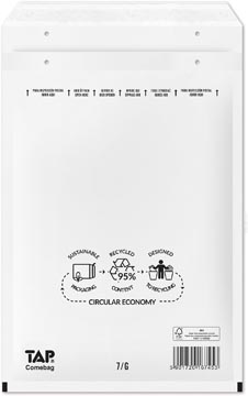 [AO MAKC517] Comebag enveloppes à bulles d'air, ft 230 x 340 mm, avec bande adhésive, blanc, boîte de 100 pièces
