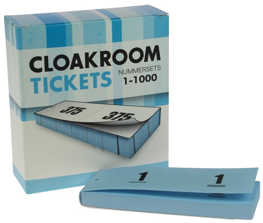 [AO25103] Blocs numérotés, 1 à 1000, carnets pour vestiaire, bleu
