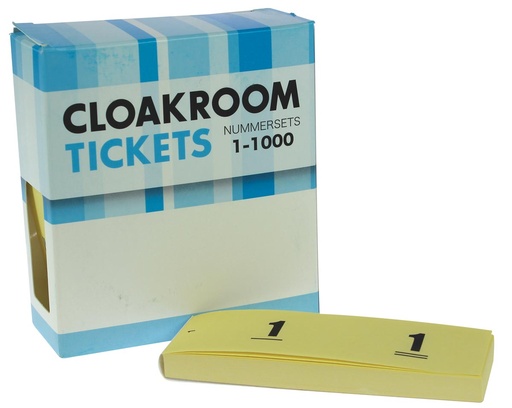 [AO25101] Blocs numérotés, 1 à 1000, carnets pour vestiaire, jaune

