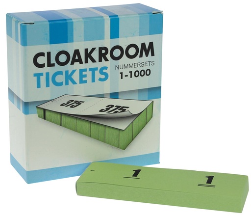 [A025105] Blocs numérotés, 1 à 1000, carnets pour vestiaire, vert
