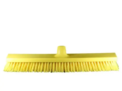 [225097] Balai poussoir Dur 50 cm -brosse de rue -Jaune - HEVA