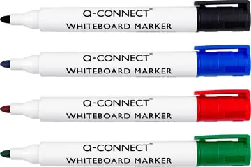 [KF26038] Q-CONNECT marqueur pour tableaux blancs, en couleurs assorties, boîte de 4 pièces