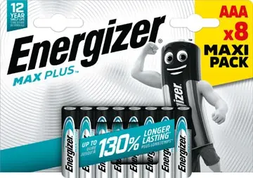 [3752207] Energizer piles Max Plus AAA, blister de 8 pièces