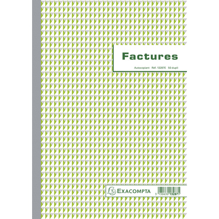 [ER13287E] Manifold Factures 29,7x21cm 50 feuillets dupli autocopiants