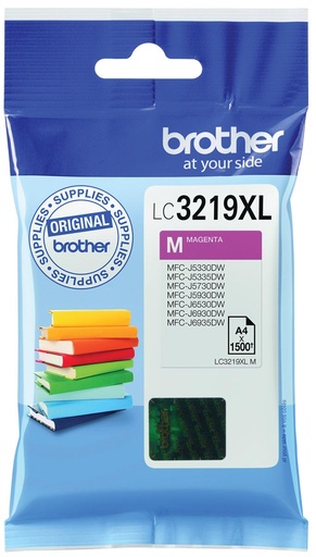 [AOLC3219M] Brother cartouche d'encre, 1.500 pages, OEM LC-3219XLM, magenta
