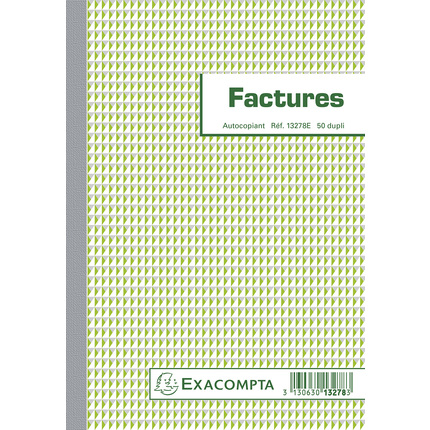 [ER13278E] Manifold Factures 21x14,8cm 50 feuillets dupli autocopiants
