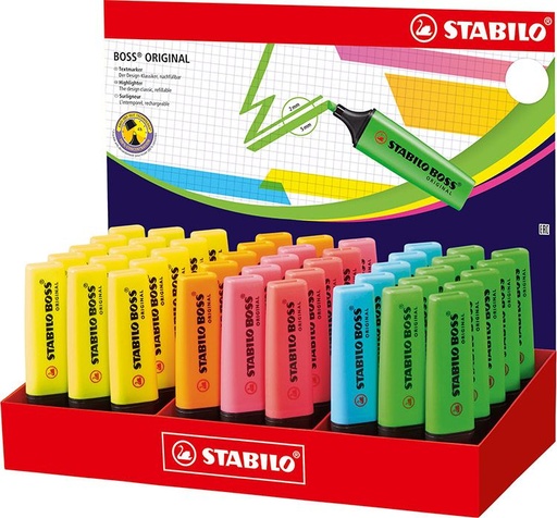 [SO1063845] STABILO BOSS ORIGINAL "Surligneur – Couleurs assorties (Lot de 45) 70/45