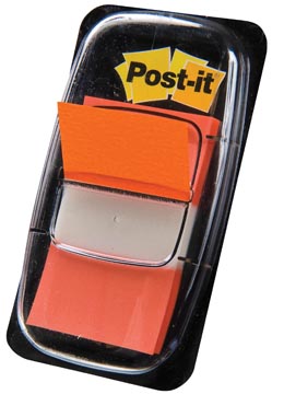 [AO680-4] Post-it Index standard, ft 25,4 x 43,2 mm, dévidoir avec 50 cavaliers, orange
