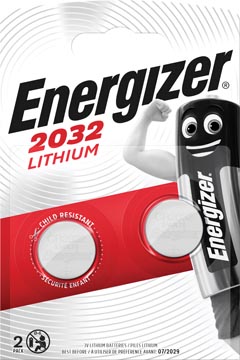 [624835] ENERGIZER PILE BOUTON, CR2032, BLISTER 2 PIÈCES 