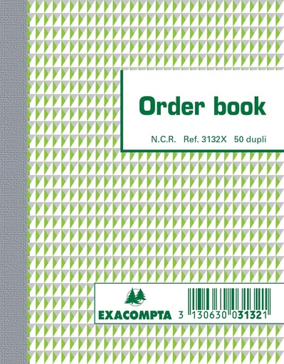 [3132X] Orderbook ligné 13,5x10,5cm 50 feuillets double autocopiant 