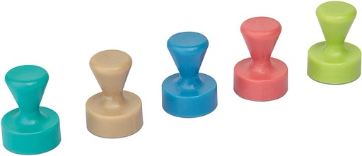 [6168499] MAUL AIMANT NÉODYME FORME QUILLE, Ø12MM, BLISTER 1,5KG, 10 PCES, ASSORTIS, POUR TABLEAU BLANC 
