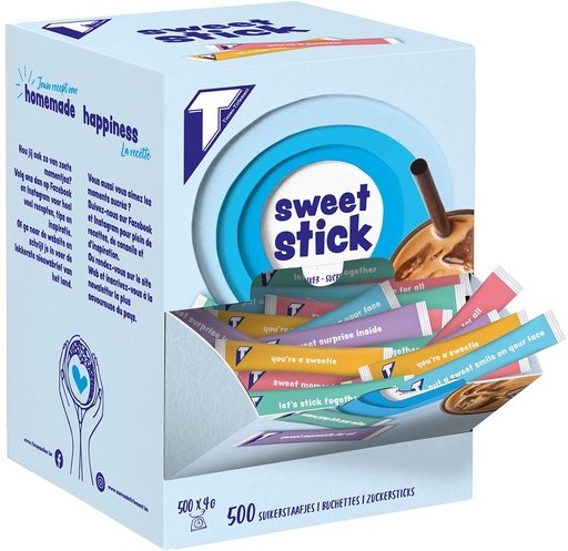 [84871] TIRLEMONT SACHETS DE SUCRE, 4 G, BOÎTE DE 500 PIÈCES 