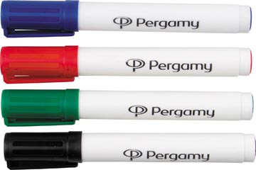 [705WT4] PERGAMY MARQUEUR POUR TABLEAUX BLANCS, ÉTUI DE 4 PIÈCES 