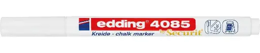 [4408549] EDDING MARQUEUR CRAIE E-4085, POINTE RONDE DE 1 - 2 MM, BLANC 