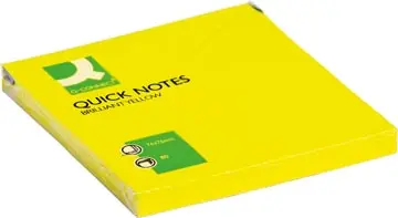 [KF10514] Q-CONNECT QUICK NOTES, FT 76 X 76 MM, 80 FEUILLES, JAUNE NÉON 